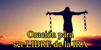 Oración para ser libre de la ira
