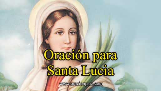 Oración A Santa Lucia