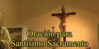 Oración al Santísimo Sacramento