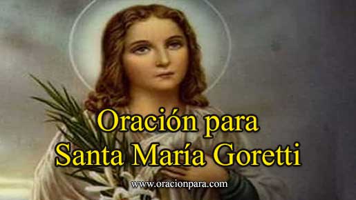 oración a Santa María Goretti